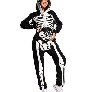 Tipsy Elves Black and White Hooded Onesie